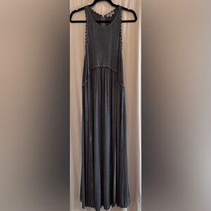 POL Dusty Navy Blue Sleeveless Maxi Dress